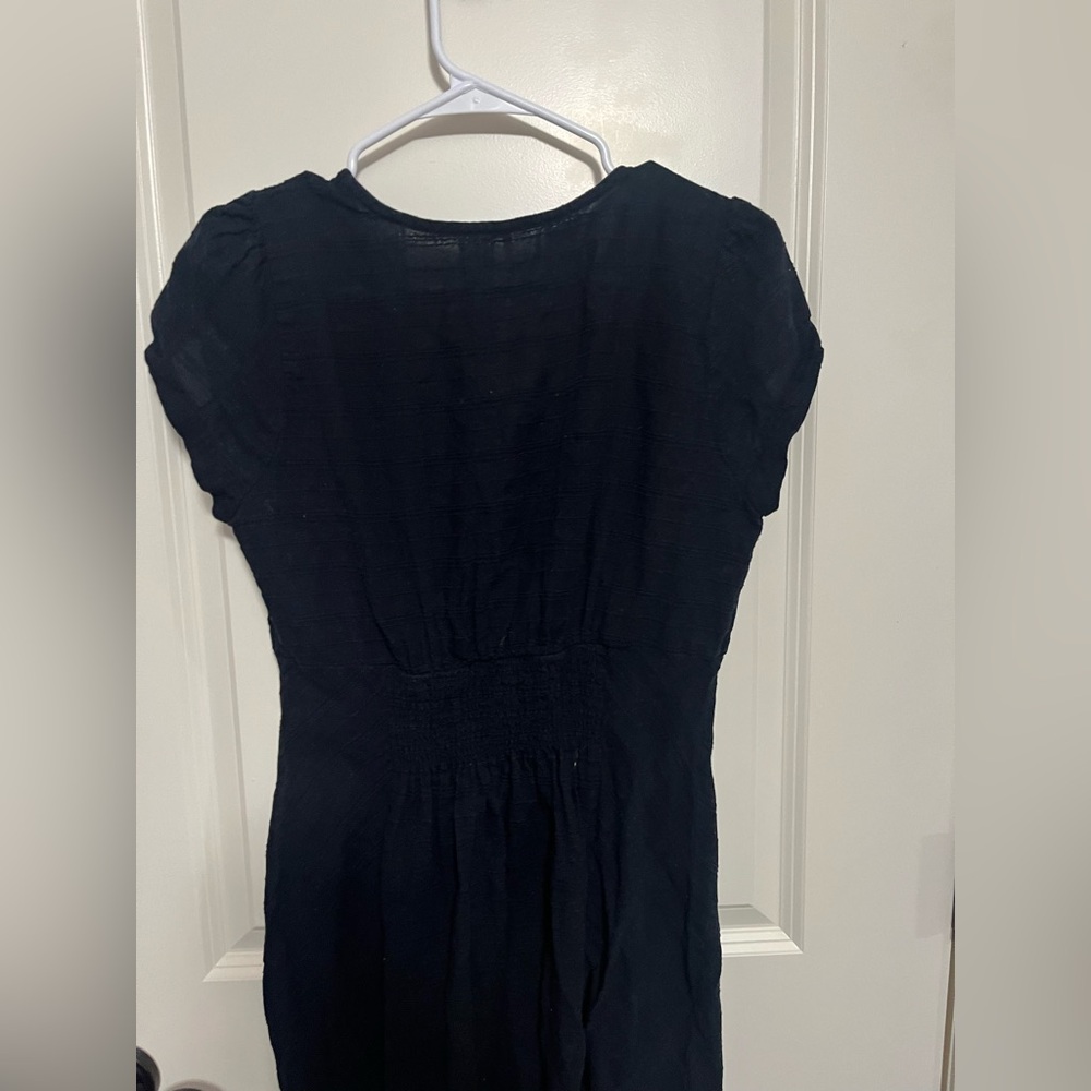Free People New In Town Black Button Midi Dress Size Large - Picture 9 of 13